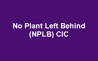 No Plant Left Behind (NPLB) CIC