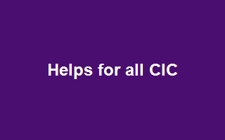 Helps for all CIC